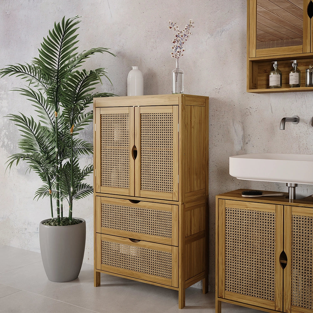 Mobiletto bagno Liora Bambù 60 x 110 cm Vicco