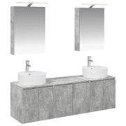 Set di Armadi da Bagno 5 pcs Grigio Cemento 3406434