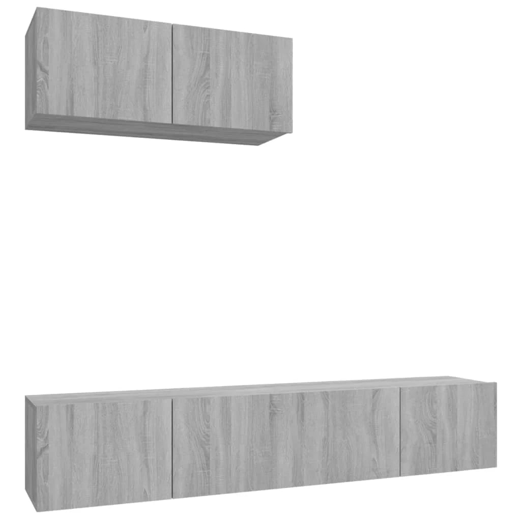 Set di mobili in legno ingegnerizzato Sonoma da 3 pezzi (mobile credenza mobile TV soggiorno camera da letto salotto) - 02_0024633