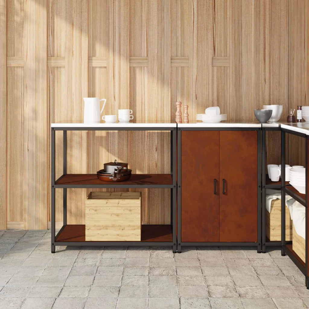 Set di Stoccaggio per Cucina con lo scaffale 2 pcs Ruggine 3392665