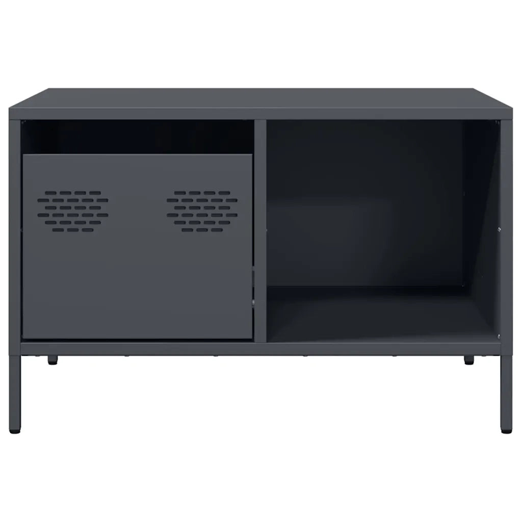 Tavolino da salotto | Tavolino da caff¨¨ | Tavolino da Soggiorno Antracite 68,5x50x43,5 cm in Acciaio Laminato a Freddo
