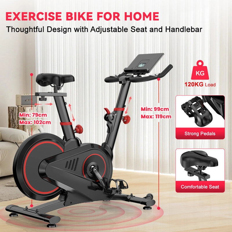 Cyclette domestica, cyclette professionale con resistenza magnetica più forte, cyclette più silenziosa, più comoda e stabile, capacità 120kg