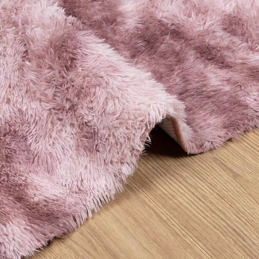 Tappeto Shaggy a Pelo Lungo NAVARRA Rosa Antico 120x120cm 4102865