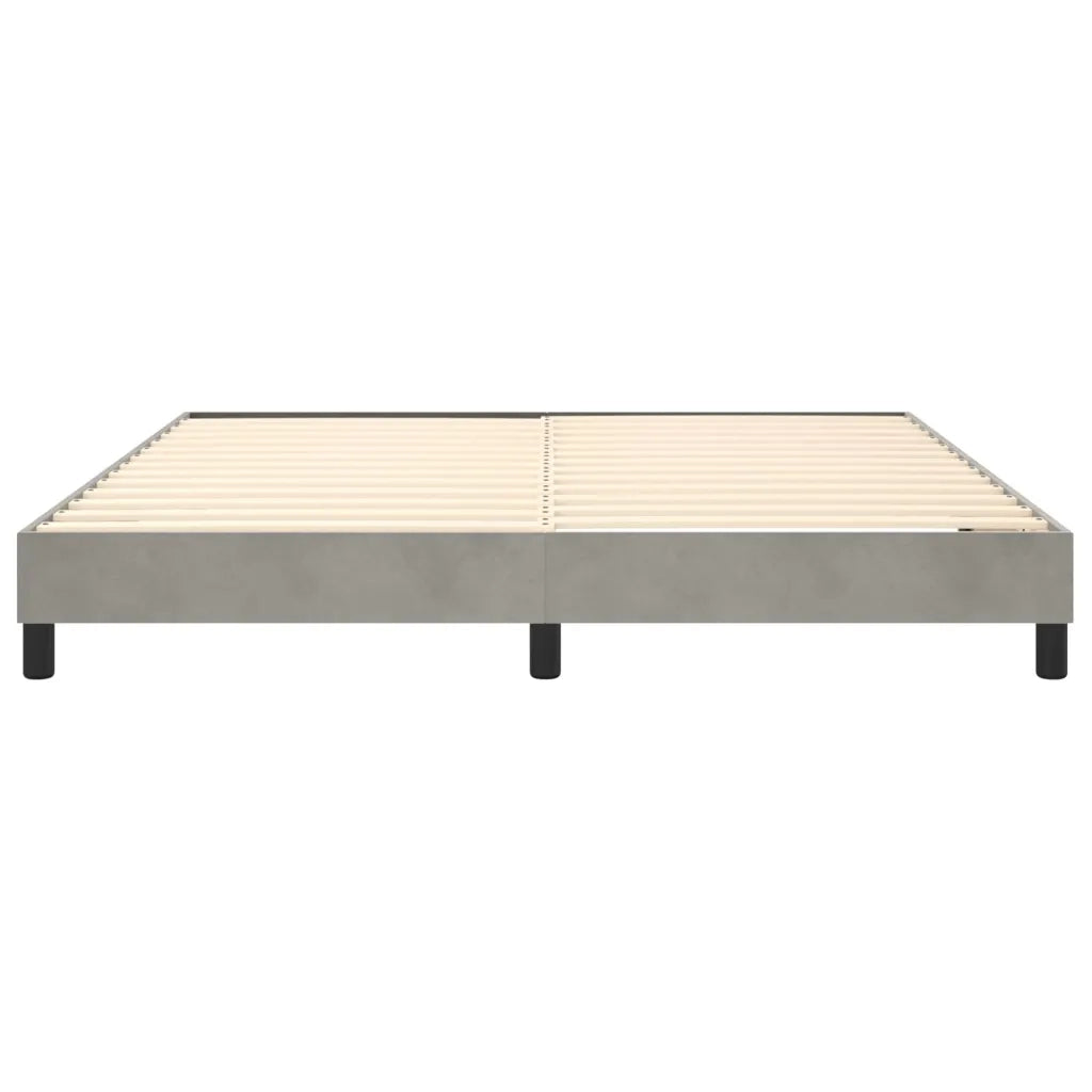 Struttura Letto a Rete a Molle-Giroletto Grigio Chiaro 160x200 cm Velluto 178938