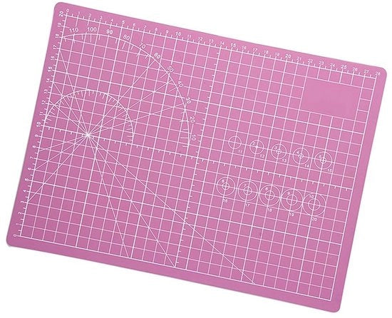 Matrice per taglio A4 - Autoadesiva e sostenibile - Rosso - Ideale per cucire e cucire patchwork - Perfetto per attività manuali e scrapbooking