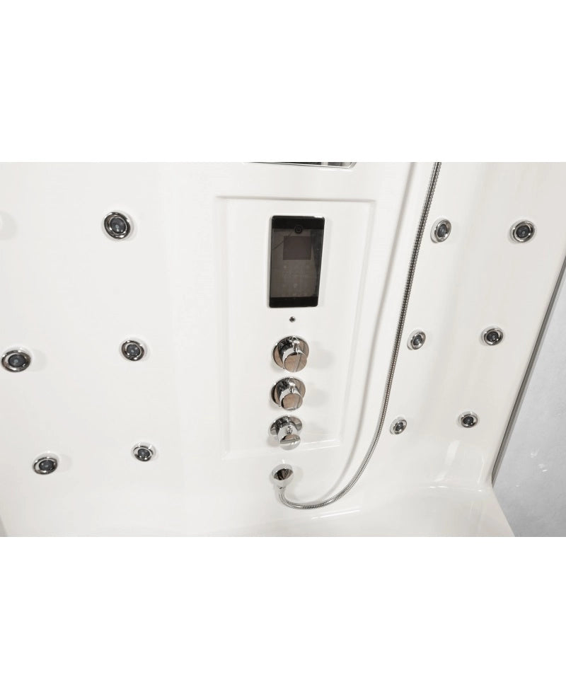 Cabina Doccia Idromassaggio 140x90cm Bagno Turco, Full Optional Sicorage Kleria
