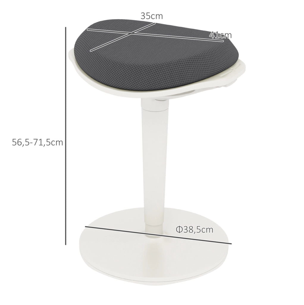 Sgabello ergonomico da ufficio regolabile grigio