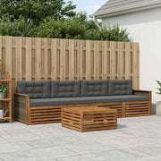 Set di divani da esterno con cuscino 5 pcs Naturale e Antracite