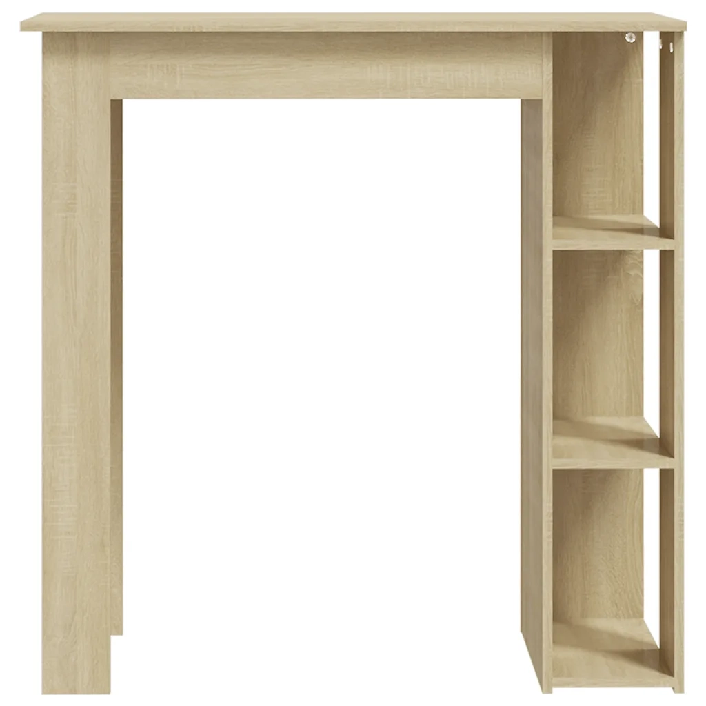 Tavolino da Bar con Ripiani-Tavolino da soggiorno-Tavolo Sonoma 102x50x103,5cm in Truciolato