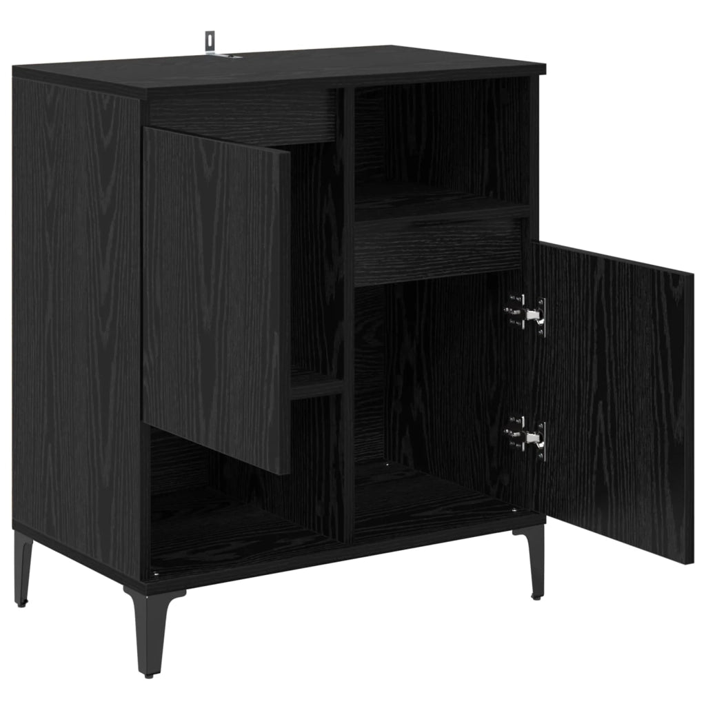 Credenza Rovere Nero 60 x 35 x 70 cm Legno multistrato 881262