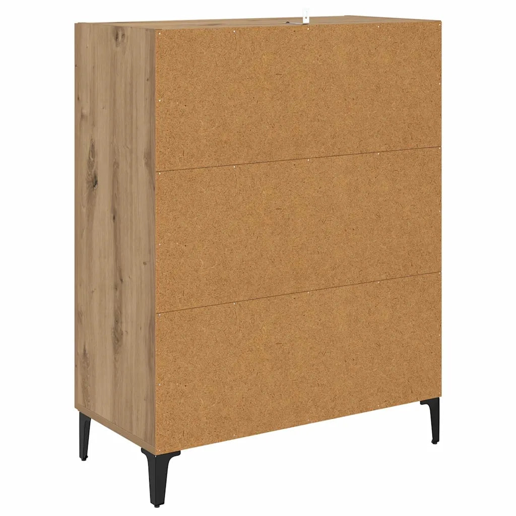 Credenza-Buffet-Armadio da cucina Rovere artigianale 69,5 x 34 x 90 cm Legno multistrato 968078