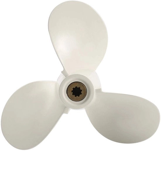 Propulsore esterno 7 1/2 x 8 BA - 3 pale - Alluminio - Per Yamaha 4HP/5HP - Leggero - Facile da installare - Propulsore a motore