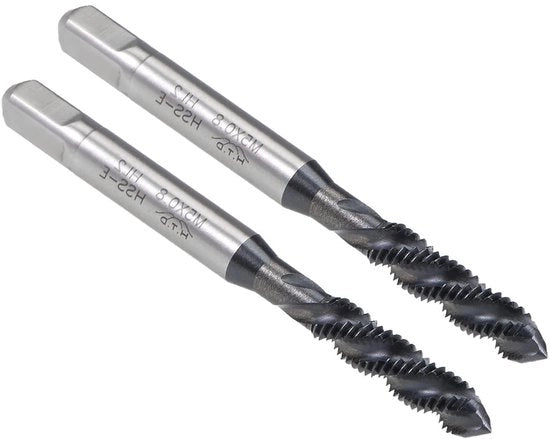 Set di viti a vite a doppio fine M5 x 0,8 mm - tolleranza H2 - rivestimento di nitrurazione HSS - progetto a spirale - resistente ai shock e resistente all'usura - viti a vite
