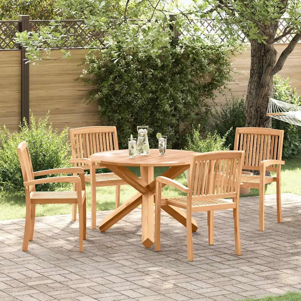 vidaXL Set da Pranzo per Giardino 3 pcs Marrone Legno: Acacia solida