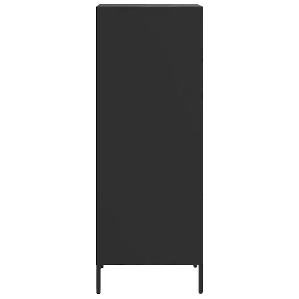 vidaXL Credenza Nera 35x39x103,5 cm in Acciaio