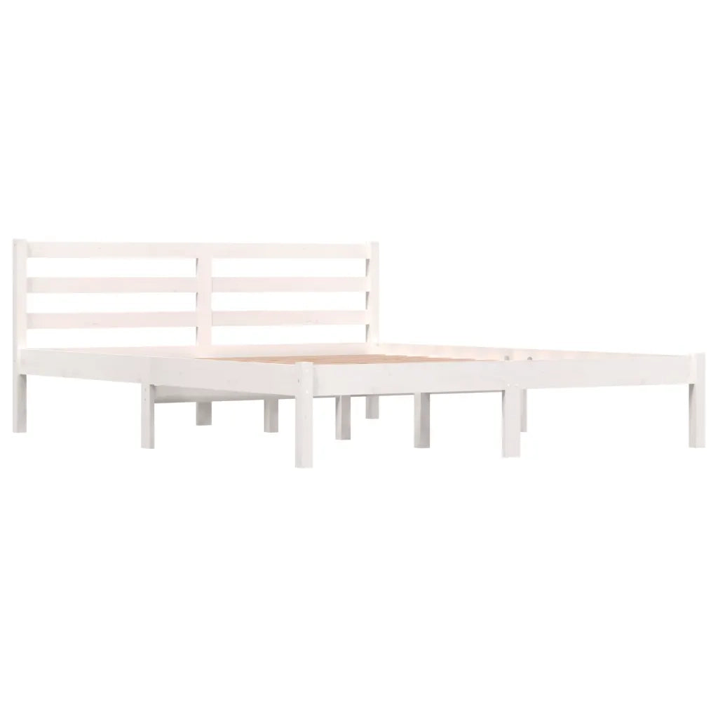 Giroletto-Struttura Letto Bianco Massello Pino 150x200cm King Size 116746