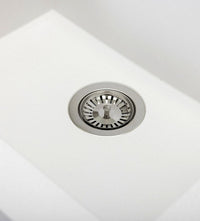 Lavello a vasca singola con grembiule – lavello ceramica 63×49 cm, sifone salvaspazio incluso