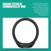 Flessibile Zinklegering per Bicicletta - Codice Slot - Miniaturizzabile - Alta Qualità - Adatto per Biciclette per Bambini - Flessibile - Con Numeri - Codice Slot