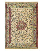 Tappeto KAZAKH 2154 beige e rosso cm.200x300 stile orientale persiano alta qualità con effetto lucente
