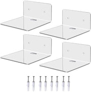 Pannelli da parete in vetroacrilico flottanti - piccole lastre di display trasparenti con foro a filo per altoparlanti intelligenti, monitor, sveglia e altro - mini pannello da parete per camera da letto, ufficio e soggiorno
