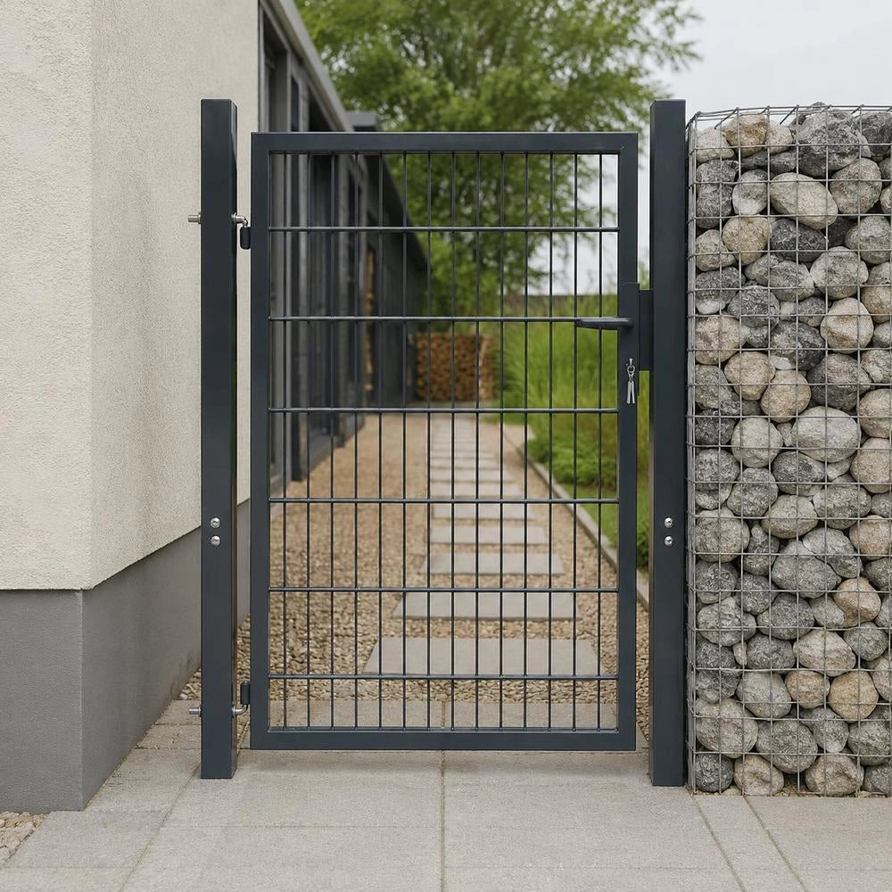 2D Fence Gate (single Gate) Anthracite Grey 106x170 Cm