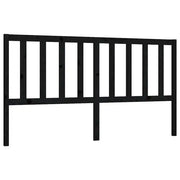 Testiera | Testata per Letto Nera 186x4x100 cm in Legno Massello di Pino