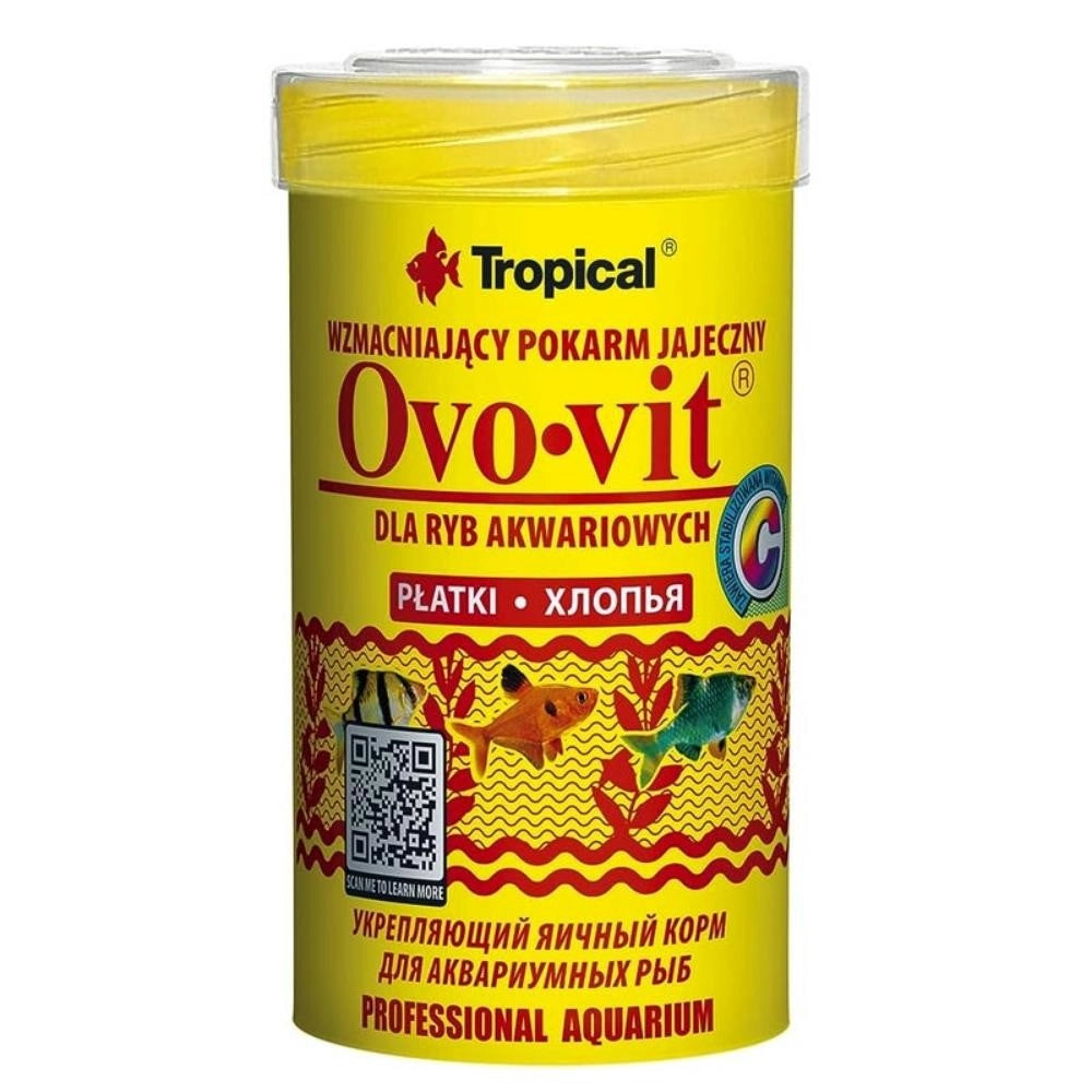 Tropical Ovo-vit Flakes - mangime altamente energetico, per la maggior parte dei pesci di acquario, con tuorlo uovo Formato: 100 ml