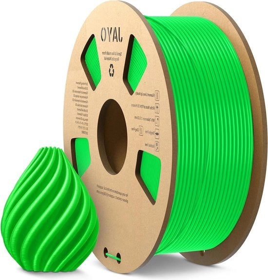 Filamento per Stampante 3D 1,75mm PETG - Precisone +/- 0,02mm - 1,1 kg Bobina - Verde