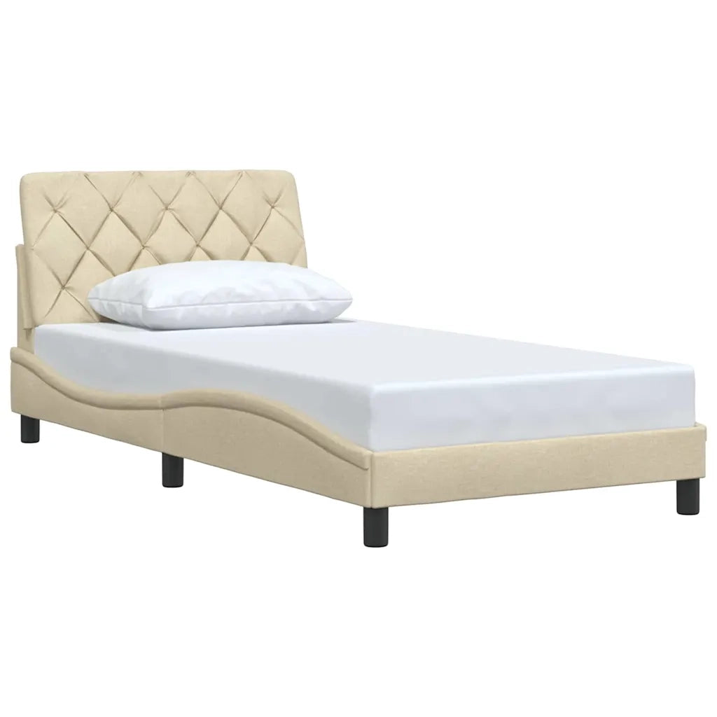 Giroletto senza Materasso Crema 100x200 cm in Tessuto 3310585