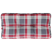 Cuscino per pallet | Cuscini per sedie a Quadri Rossi 70x40x12 cm in Tessuto