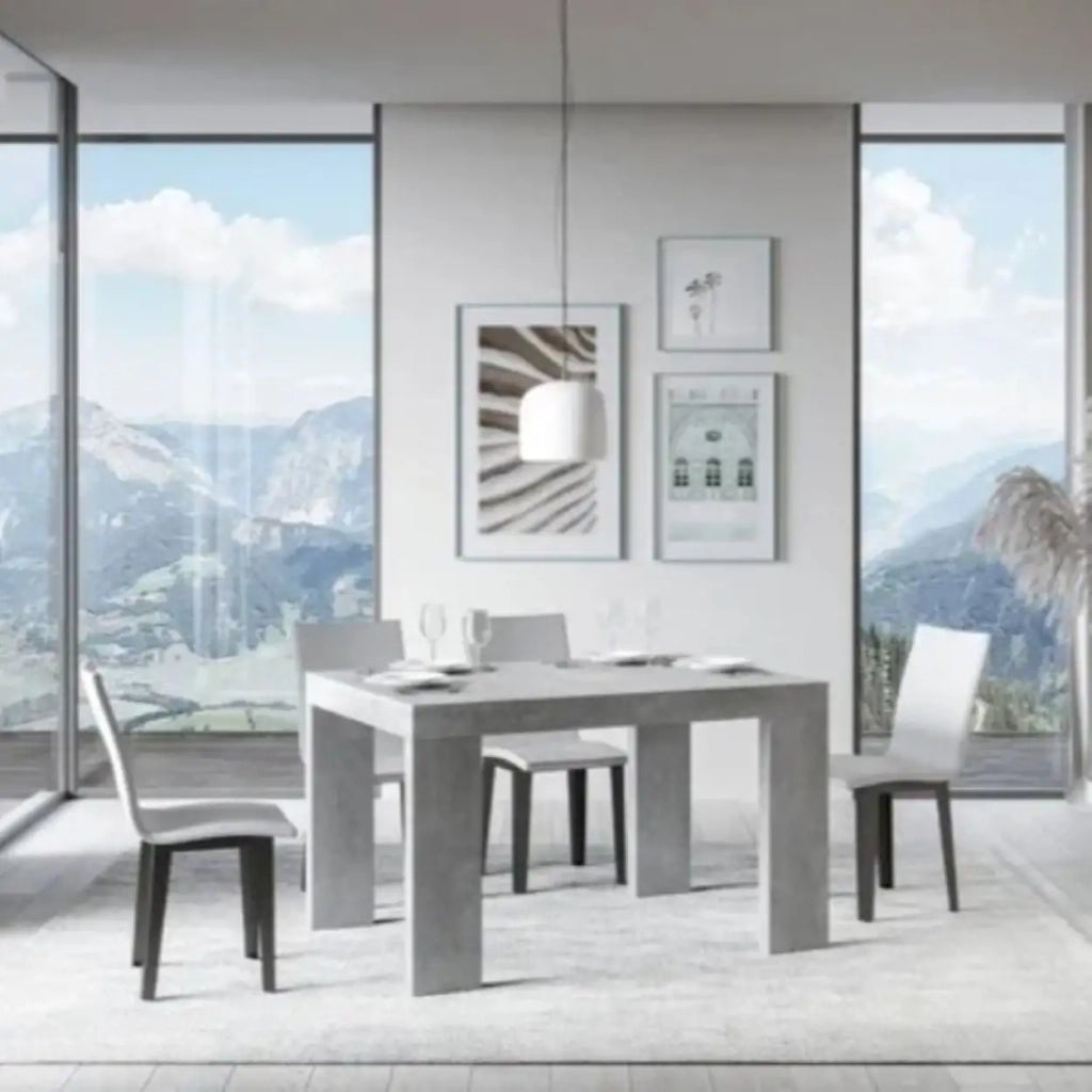 Tavolo allungabile 120/224x90 cm Roxell Premium colore cemento