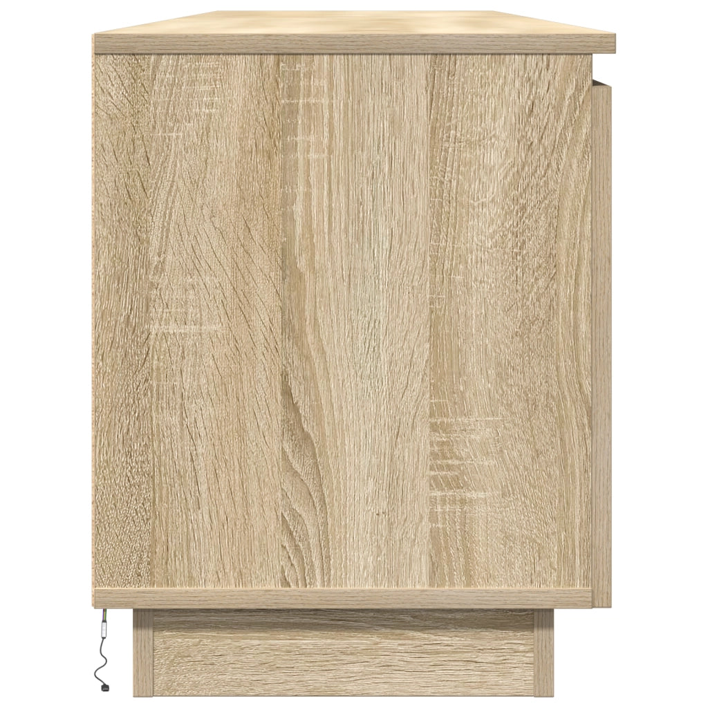 Mobile TV  con LED Rovere Sonoma 180x38x49 cm Legno ingegnerizzato