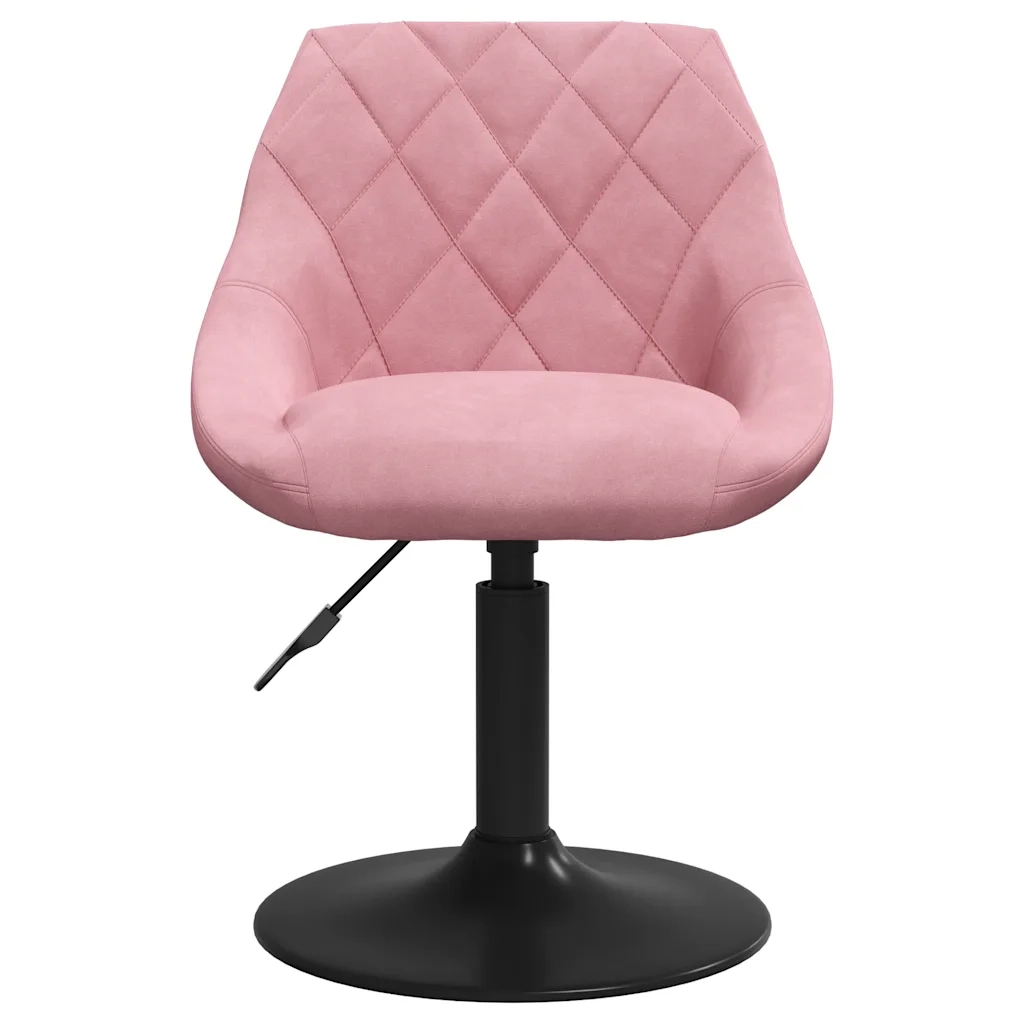 Sedie da Pranzo Girevoli 2 pz Rosa in Velluto