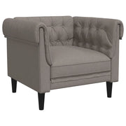 Poltrona | Sedia Relax Chesterfield Tortora in Tessuto