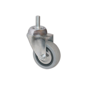 Ruota piroettante in gomma Ã˜ 80 mm. con perno