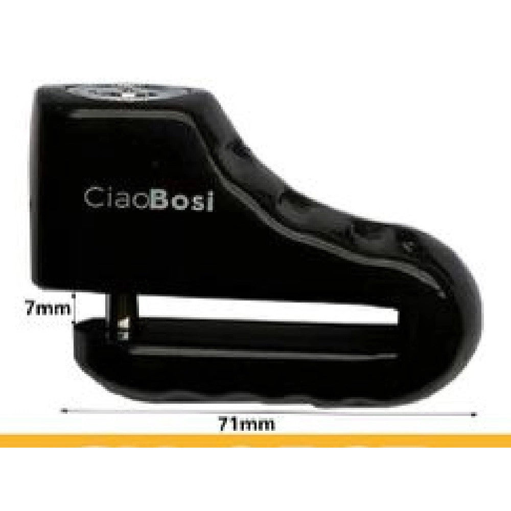 Trade Shop - Lucchetto Blocca Disco Con Allarme Sonoro Sicurezza Antifurto Moto Bici Cx-9567 -