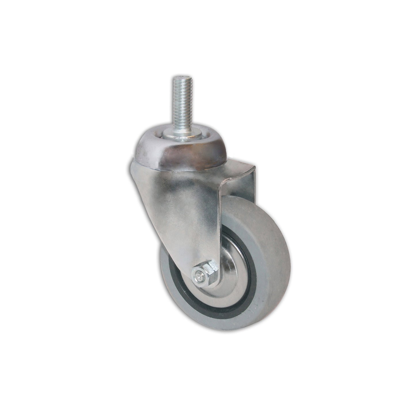 Ruota piroettante in gomma Ã˜ 100 mm. con perno