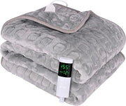 Duvetta Elettrica 160x120 cm – Duvetta Riscaldata – Elettrica – Duvetta di Calore – Riscaldamento – Per il Divano – Fleece – 230 Volt – Poltrona – Grigio