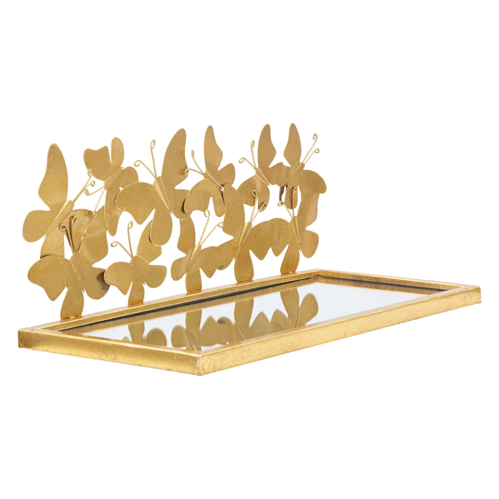 Iqalui, Mensola un Ripiano, 43x19x17h cm oro