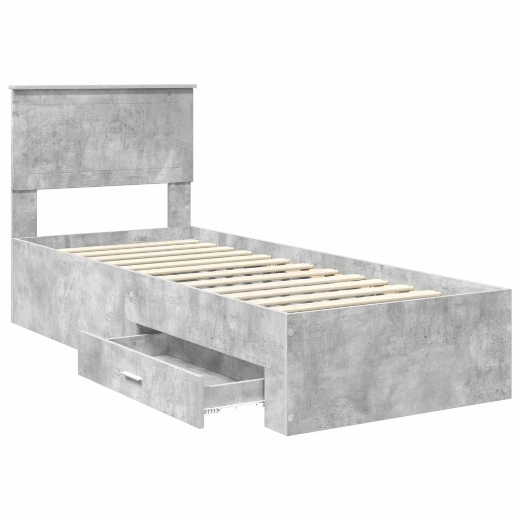 Struttura del letto Grigio Certo e Argento 70 x 190 cm