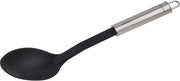 Servizio per piatti 31 cm ovale, Servizio per piatti per tegami e pentole, Aiuto di cucina in acciaio inossidabile di alta qualità e plastica (Colore: Argento/Nero), Quantità: 1 pezzo