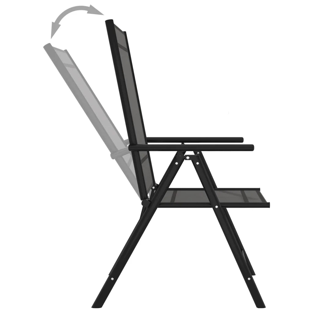 Set da Pranzo da Giardino 10 pz Nero e Antracite 3070645