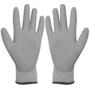 Guanti da Lavoro in PU 24 Paia Bianco e Grigio Misura 9/L 131379