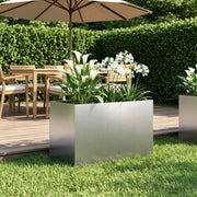 Vaso da giardino Argento 50 x 40 x 40 cm Acciaio Inox 8005646