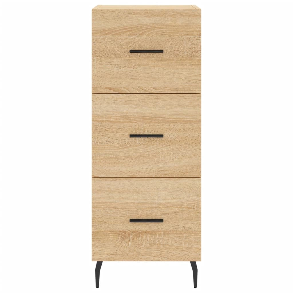 Buffet credenza cassettiera armadio mobile contenitore organizer cucina soggiorno salotto rovere Sonoma alto 34,5 x 34 x 180 cm legno ingegnerizzato marrone 02_0033984
