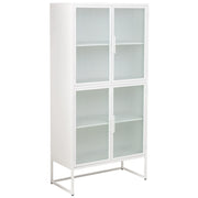 Vetrina in metallo bianco con 2 ante cm 80x38,5x161h