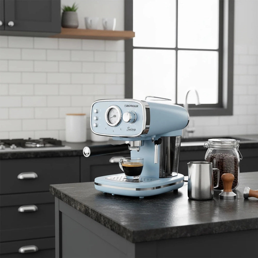 Trade Shop - Macchina Da Caffè Espresso 1100w Funzione Cappuccino Compatibile Con Caffè Macinato Cialde -