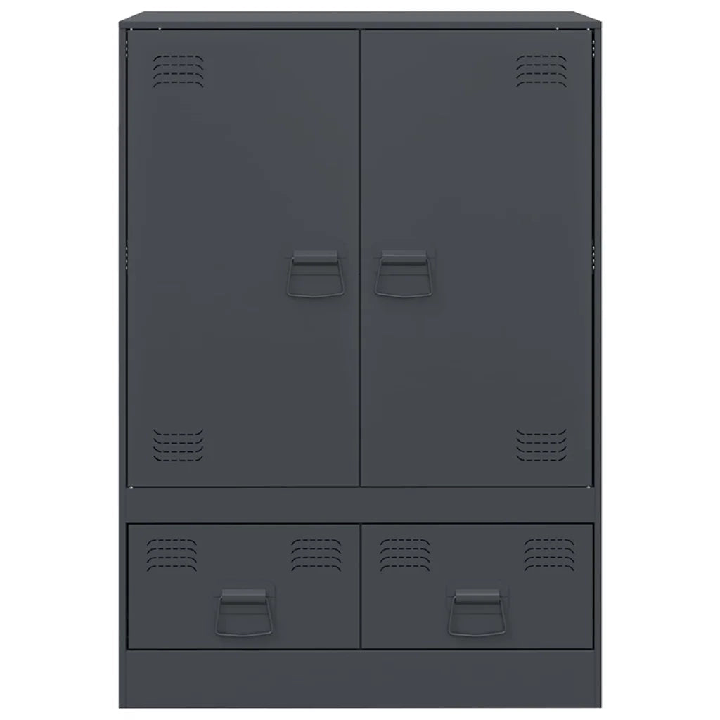 Credenza | Madia | Buffet da pranzo | Armadio da pranzo Antracite 67x39x95 cm in Acciaio