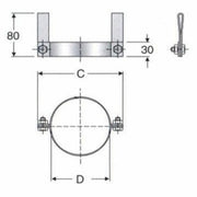 Inox mono parete aisi 316 fascet ta di discesa d.080