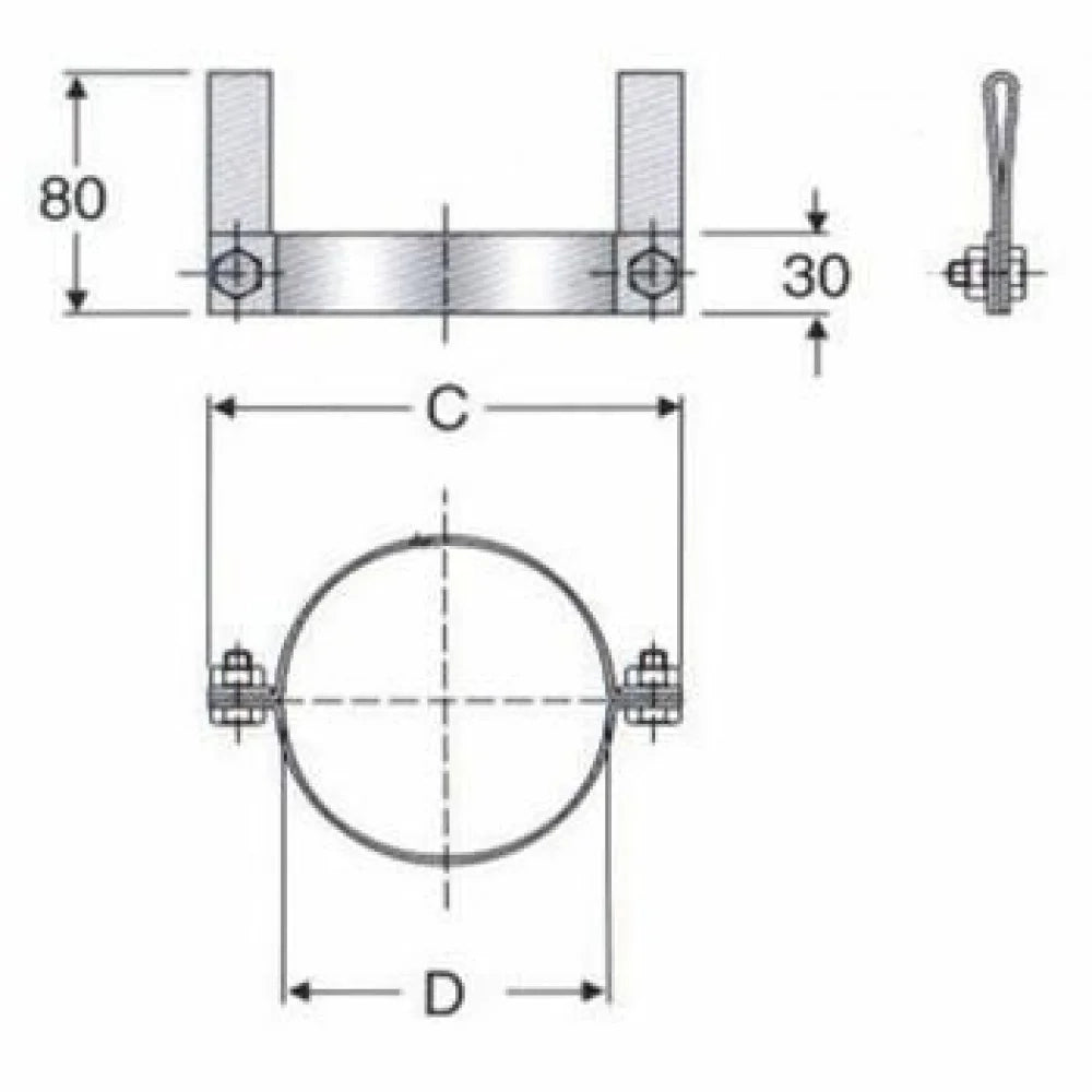 Inox mono parete aisi 316 fascet ta di discesa d.080